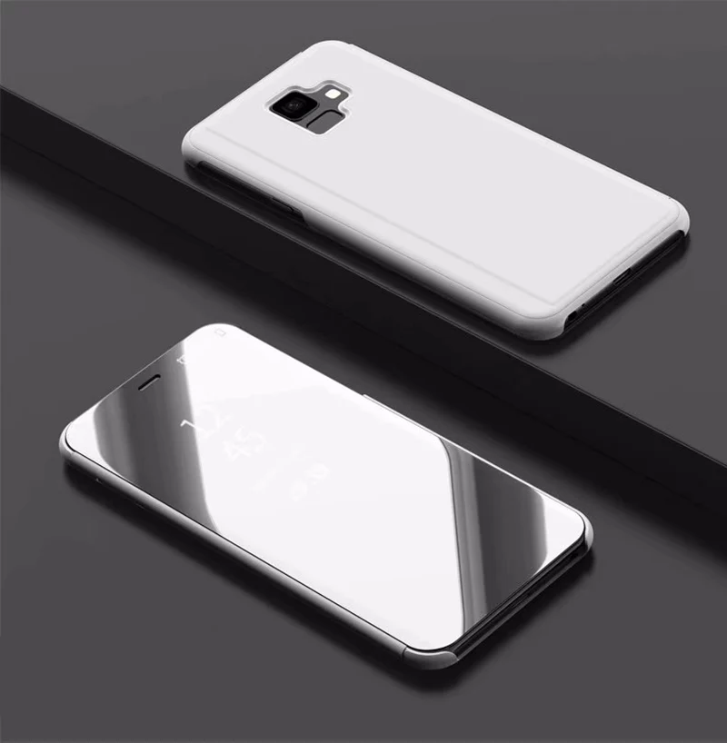 Умный зеркальный Чехол С Откидывающейся Крышкой для Samsung Galaxy S8 S9 плюс S7 край M10 M20 A5 A7 J3 J7 J5 J4 J6 J8 A6 A8 J2 Prime чехол