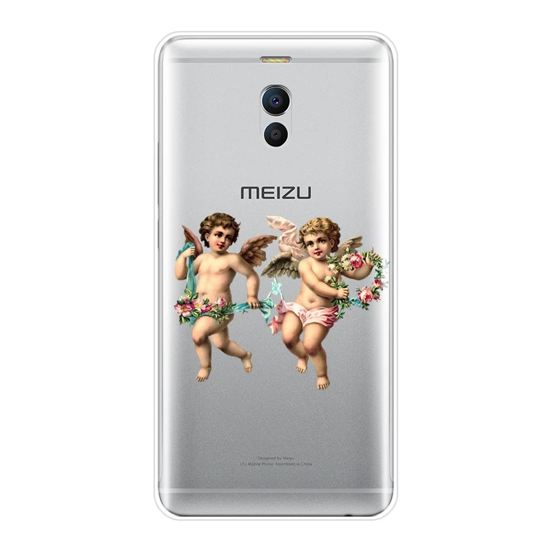 ТПУ мальчик девочка Ангел ребенок чехол для телефона Meizu M2 M3 M3S M5 M5C M5S M6 M6S M6T Мягкая