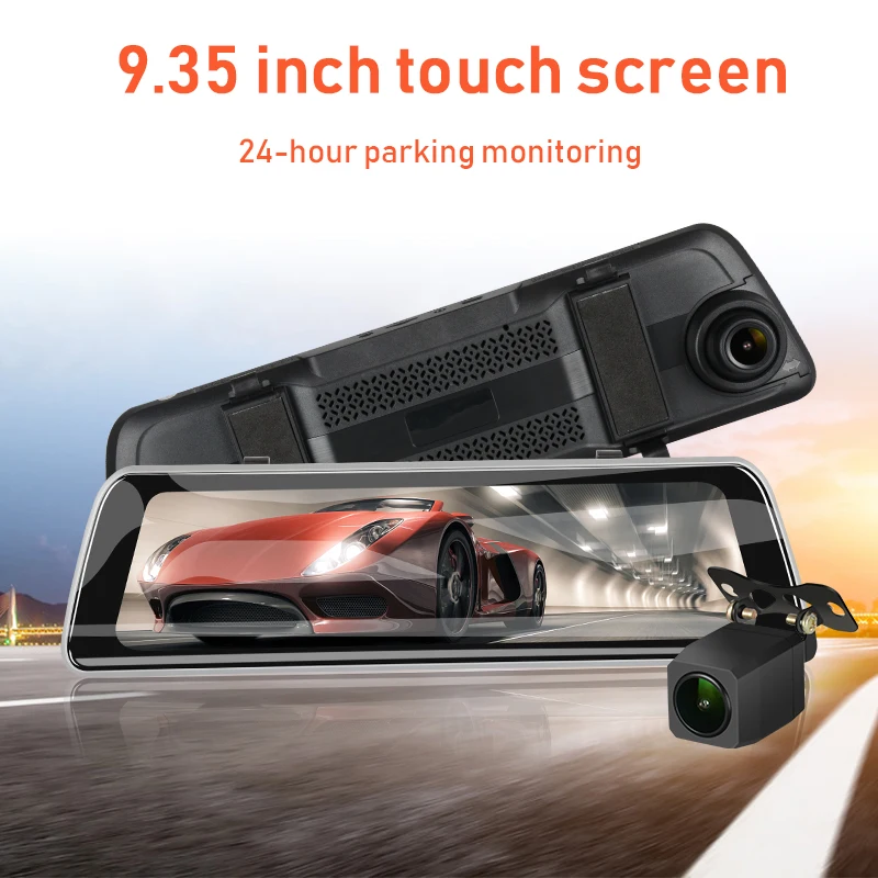Bluavido 9 35 &quotзеркало заднего вида DVR FHD 1080P камера GPS трекер WDR ночное видение