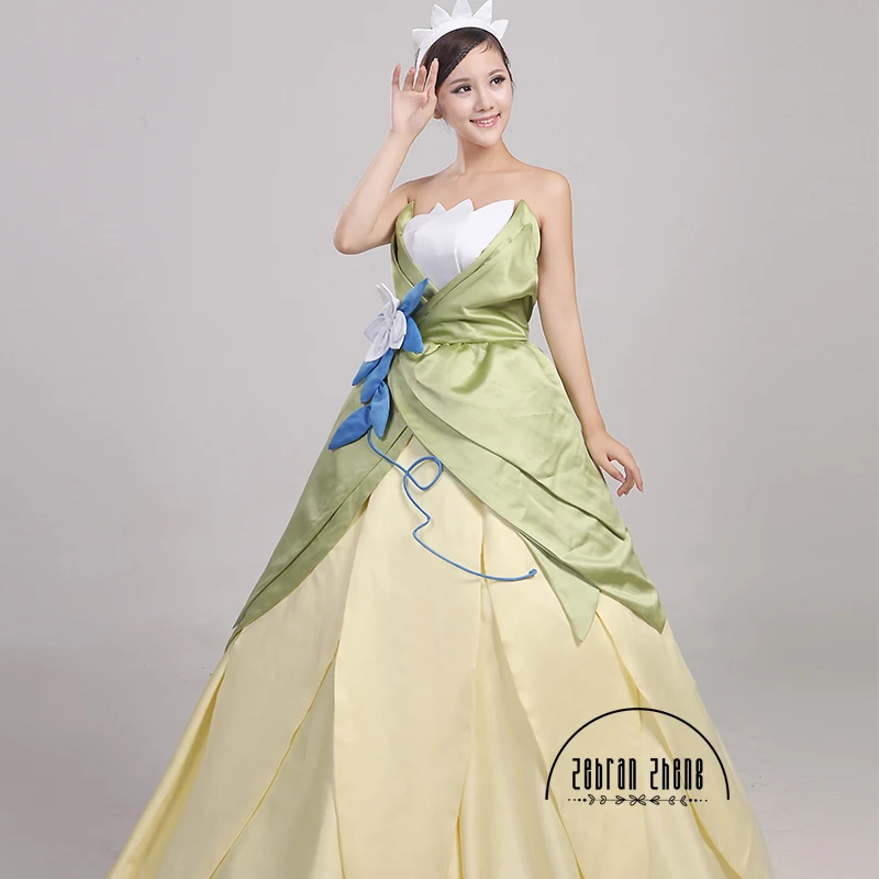 Высшее качество изготовленный на заказ искусственный костюм для косплея Tiana