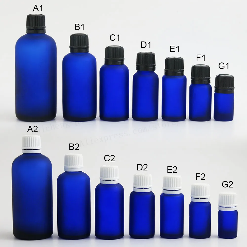 12 шт морозостойкие синие стеклянные бутылки пустая бутылка для эфирных масел с