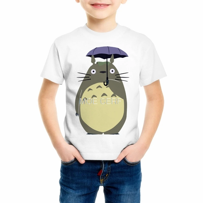 

kids clothes Cartoon 3D Harajuku Casual New Cute Totoro boys T shirt Summer Top Girl Tees O Neck T-shirt camisetas C34-5