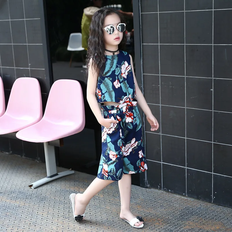 XZKAMI/детская одежда для девочек комплекты летней одежды детей модные топы