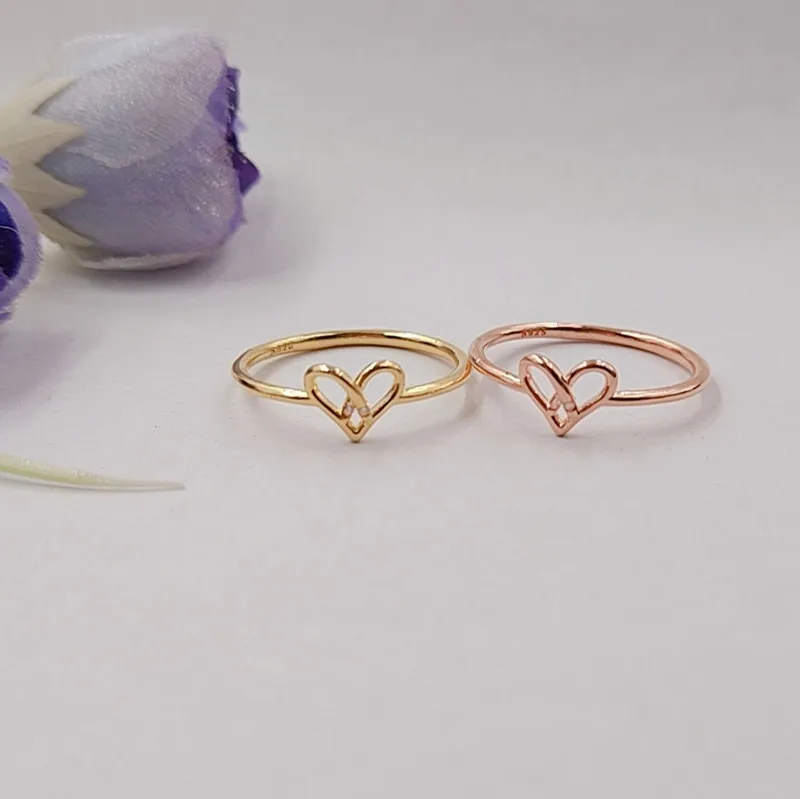 2019 корейские милые открытые витые кольца в форме сердца с узлом для девушек