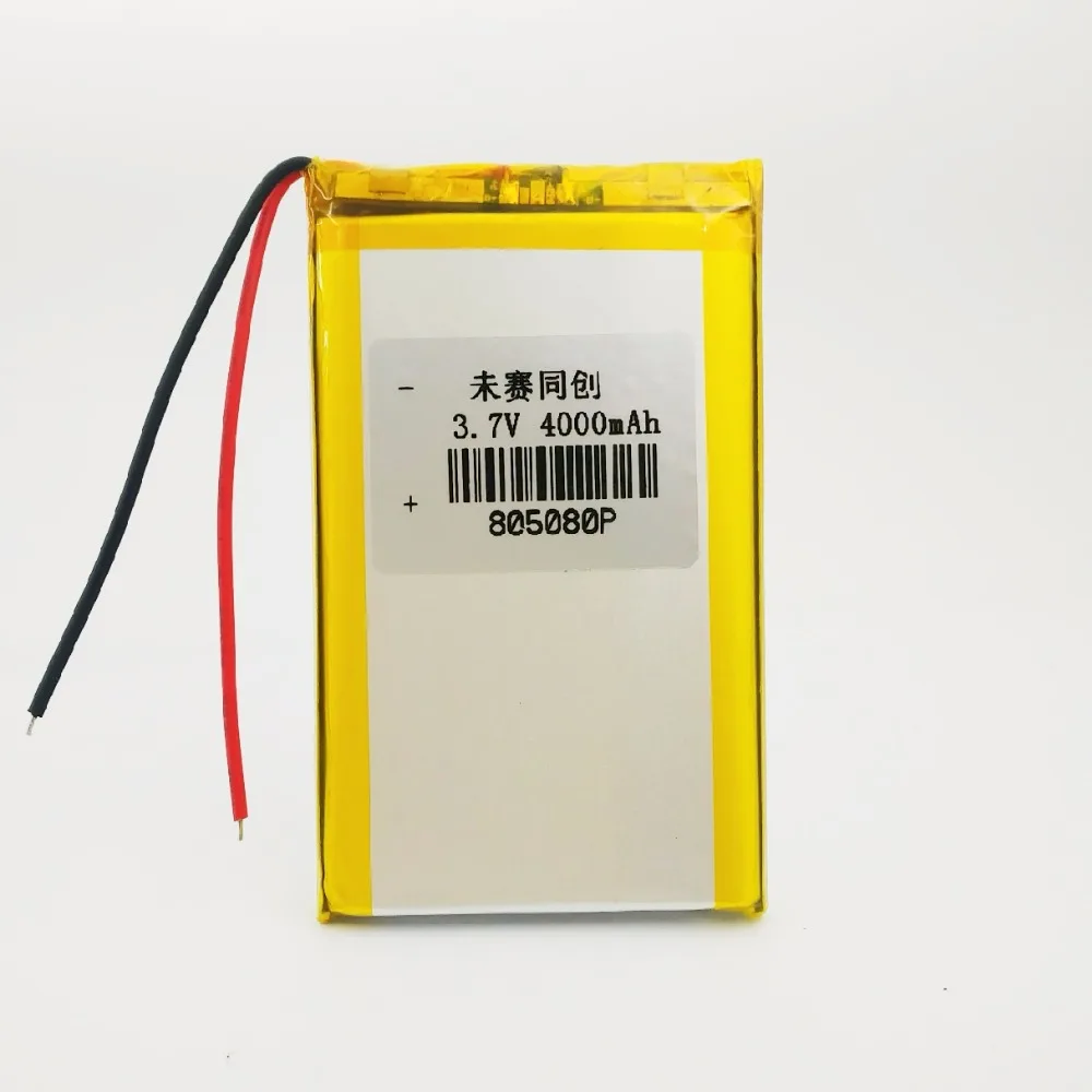 3,7 V литий-полимерная батарея 805080 4AH Мобильная зарядная лампа плоская литий-ионная батарея