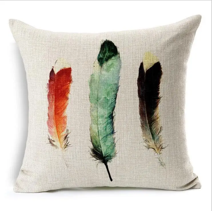 

Feather Stone Custom Pillow Covers Candy Color Throw Pillows Cases 45X45cm Flower Decorative Pillows Covers Gift