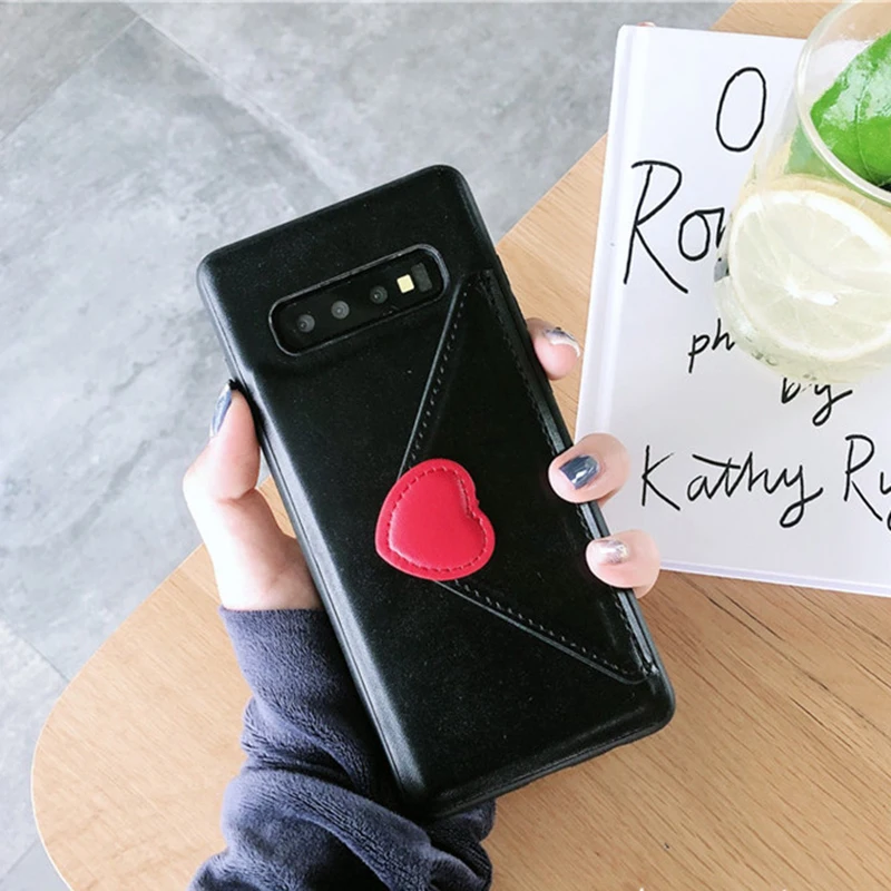 Модный кожаный чехол для телефона Samsung Galaxy S10Plus S10 чехлы с привлекательным красным
