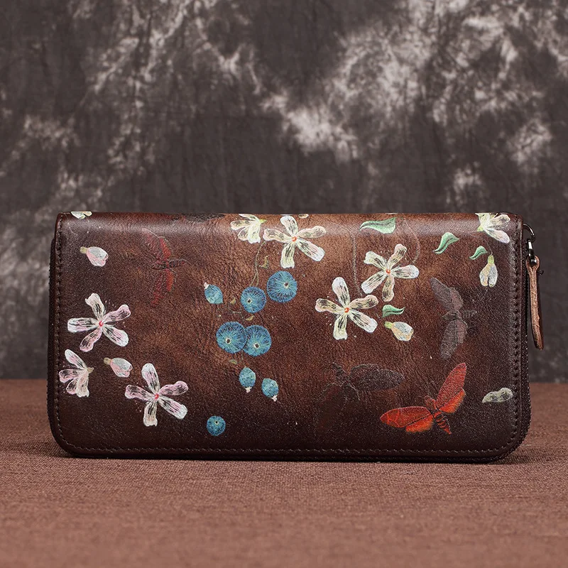 GENMEO Новое поступление кошелек из натуральной кожи на молнии женский простые