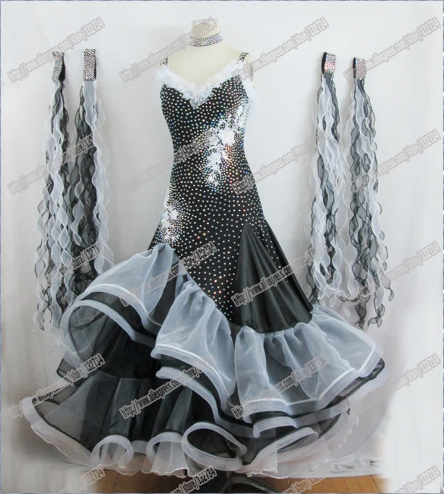 Бесплатная доставка новое модное бальное платье костюм танцевальное Танго