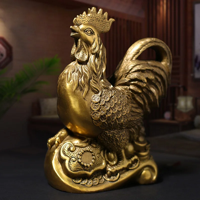 Китайский фэн шуй народное рукоделие петух медная статуэтка коллекционные