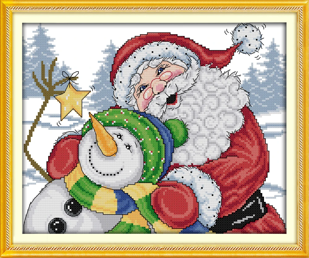 Everlasting Love Merry Christmas экологический хлопок вышивка крестом 11CT 14CT штампованный