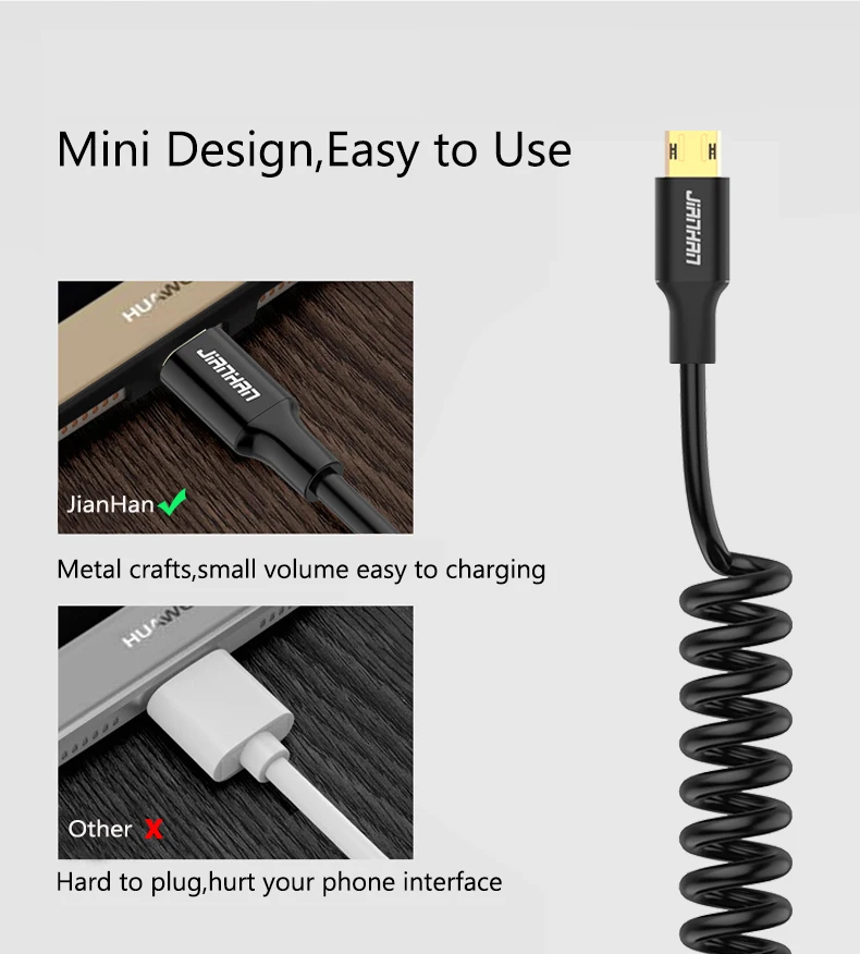 Micro usb кабель Весна Реверсивный USB зарядное устройство 2.1A Гибкая Быстрая зарядка Micro для samsung Xiaomi huawei Android мобильный телефон