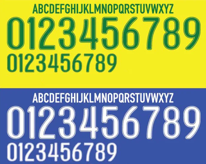 2006 Бразилия Nameset Роналдо роналдинхо Адриано Кака наименования может настраивать