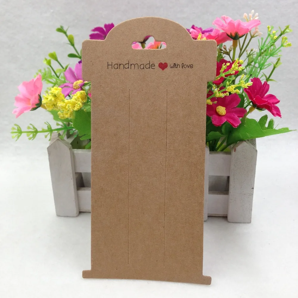 Заколки для волос из крафт бумаги 16 х8 см 200 шт.|display card|hair clip cardshairpin card |
