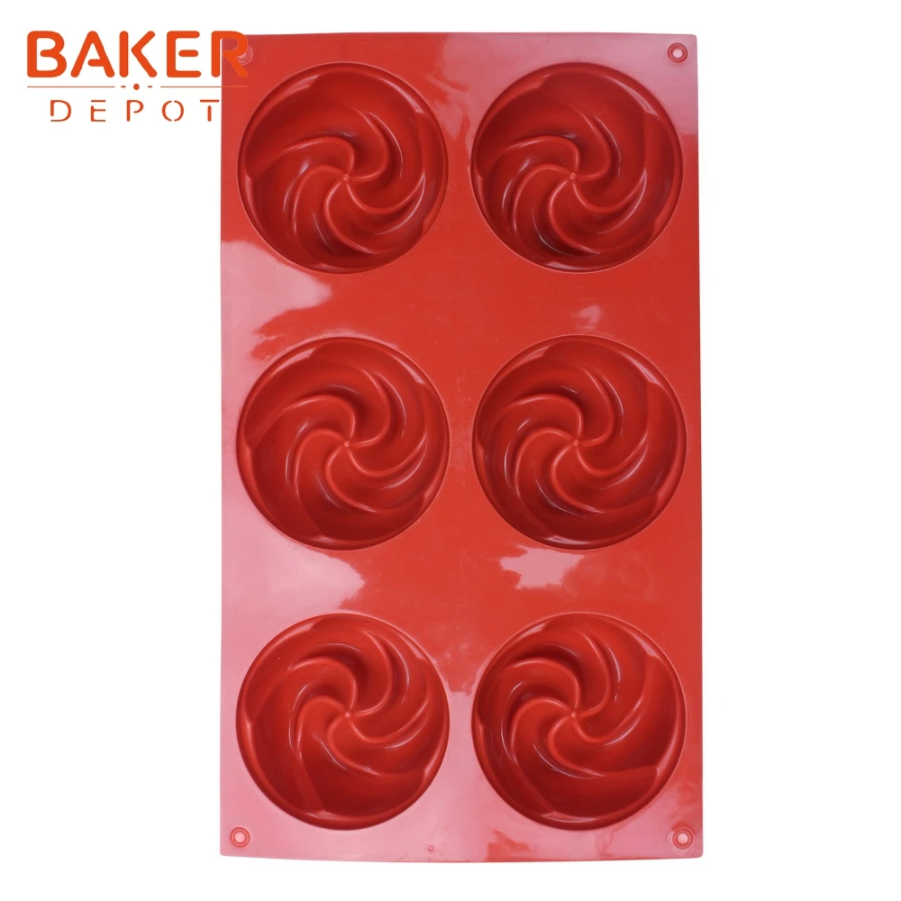 Силиконовая форма для выпечки кондитерских изделий 6 отверстий|Формы тортов| |