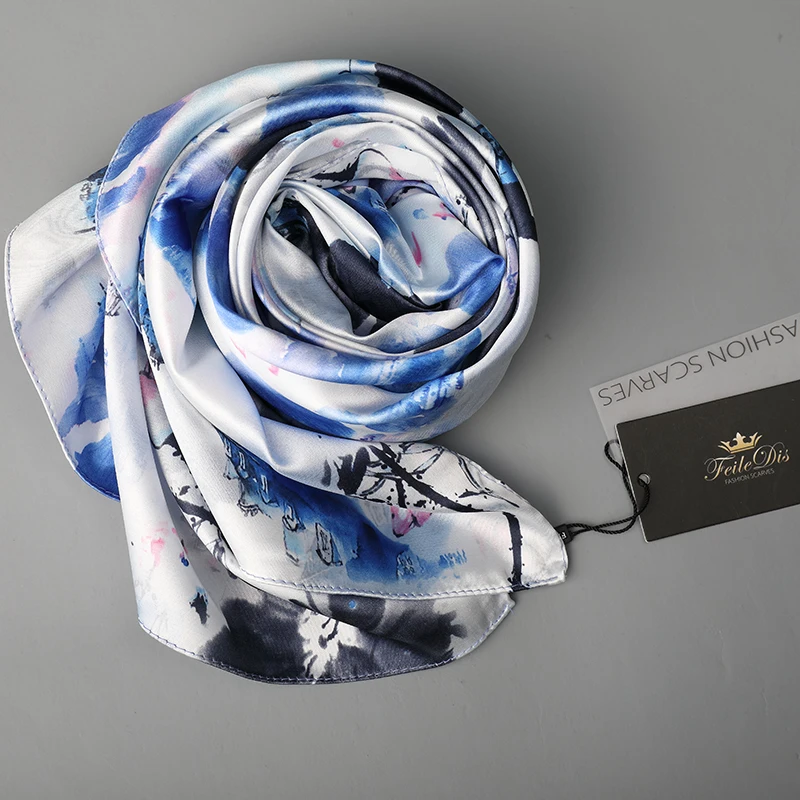 

[FEILEDIS] 2017 Silk Scarf Fashion Women's Shawl Multi-purpose Scarf Double-sided Replacement Use Scarf Series FD032