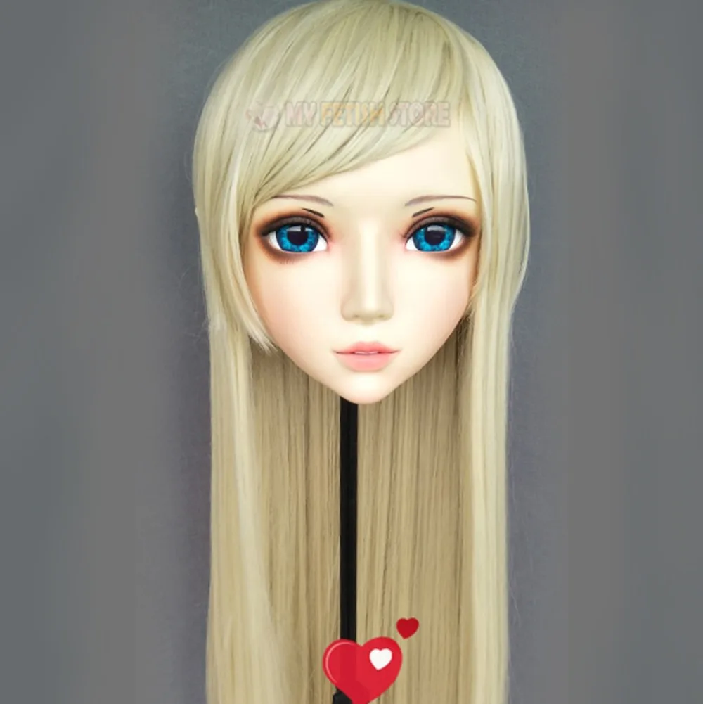 (XiaoEr03) Женская милая девочка каучуковые полуголовы кигуруми BJD глаза Трансвестит