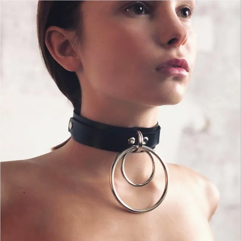 Ручная работа панк рок Харадзюку Большая двойная форма воротник из