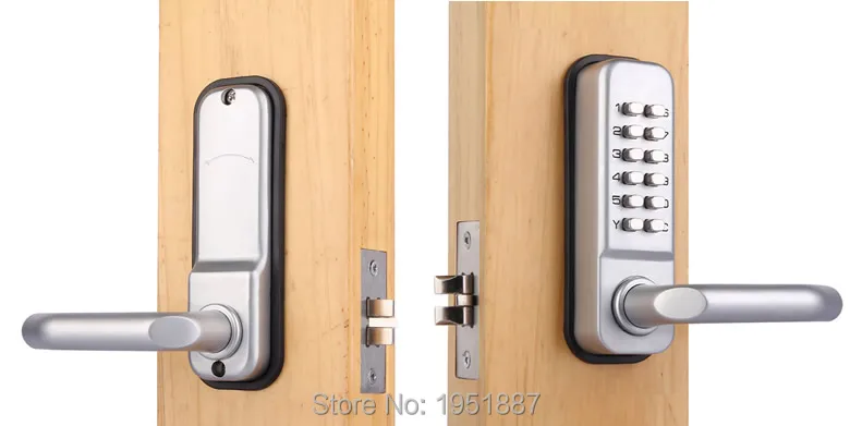 Цинковый сплав Keyless механический дверной замок комбинированный цифровой кодовый засов с ручкой немощный замок контроль доступа
