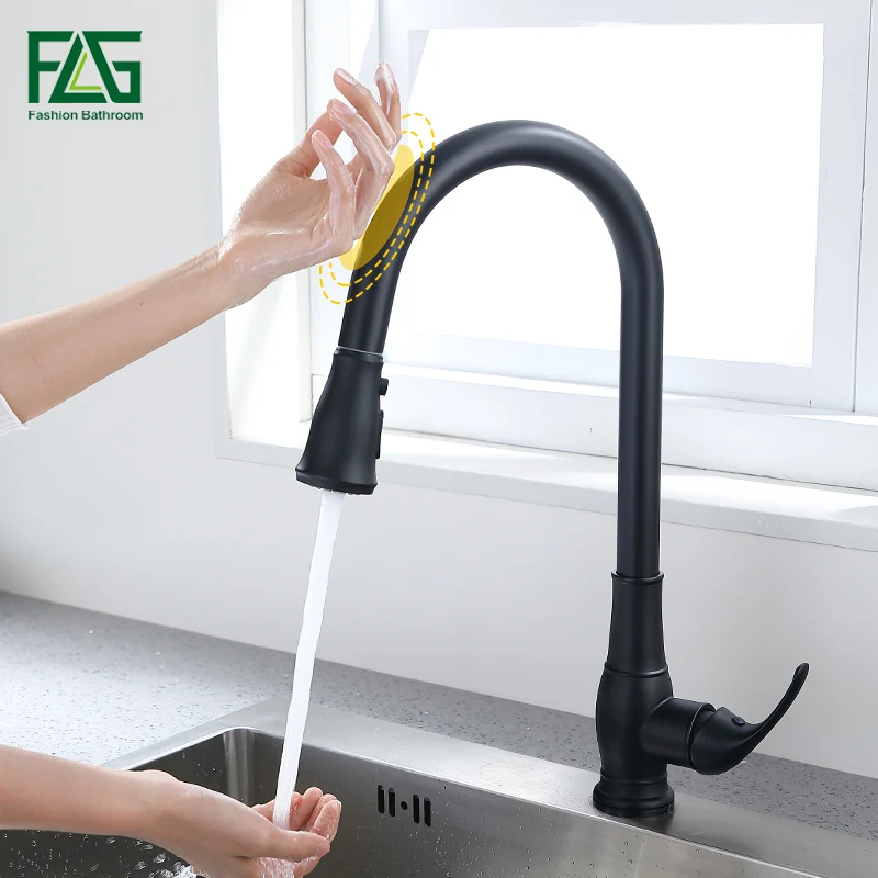 FLG Smart Touch Control смесители для кухни черный сенсорный индукционный чувствительный