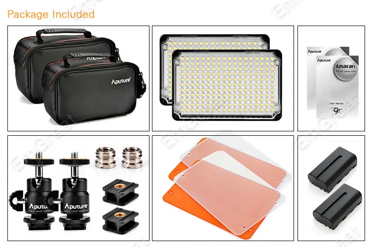 100% оригинал Aputure Amaran AL H198 High CRI 95 + Led Видео Фото Свет 2 * Перезаряжаемые NP F550