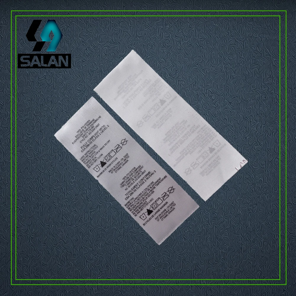 Индивидуальные атласные бирки для ухода за одеждой индивидуальная одежда