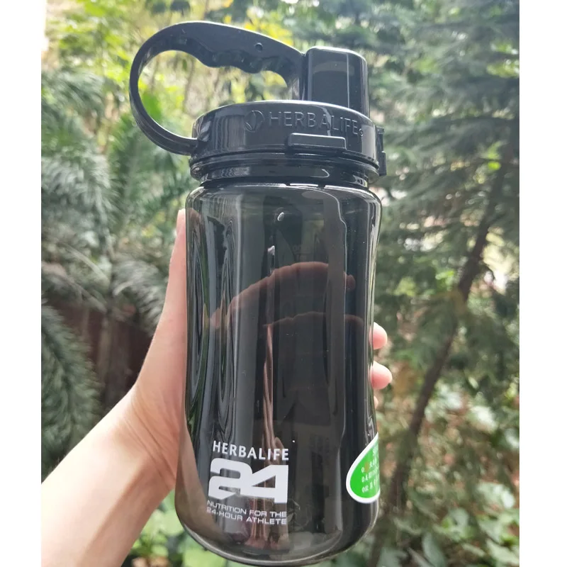 1000ml All black24 1000 мл добавки herbalife Экологичные Взрослые спортивные портативные соломенные бутылки для воды для пищевых продуктов - Цвет: 1000ml All black24