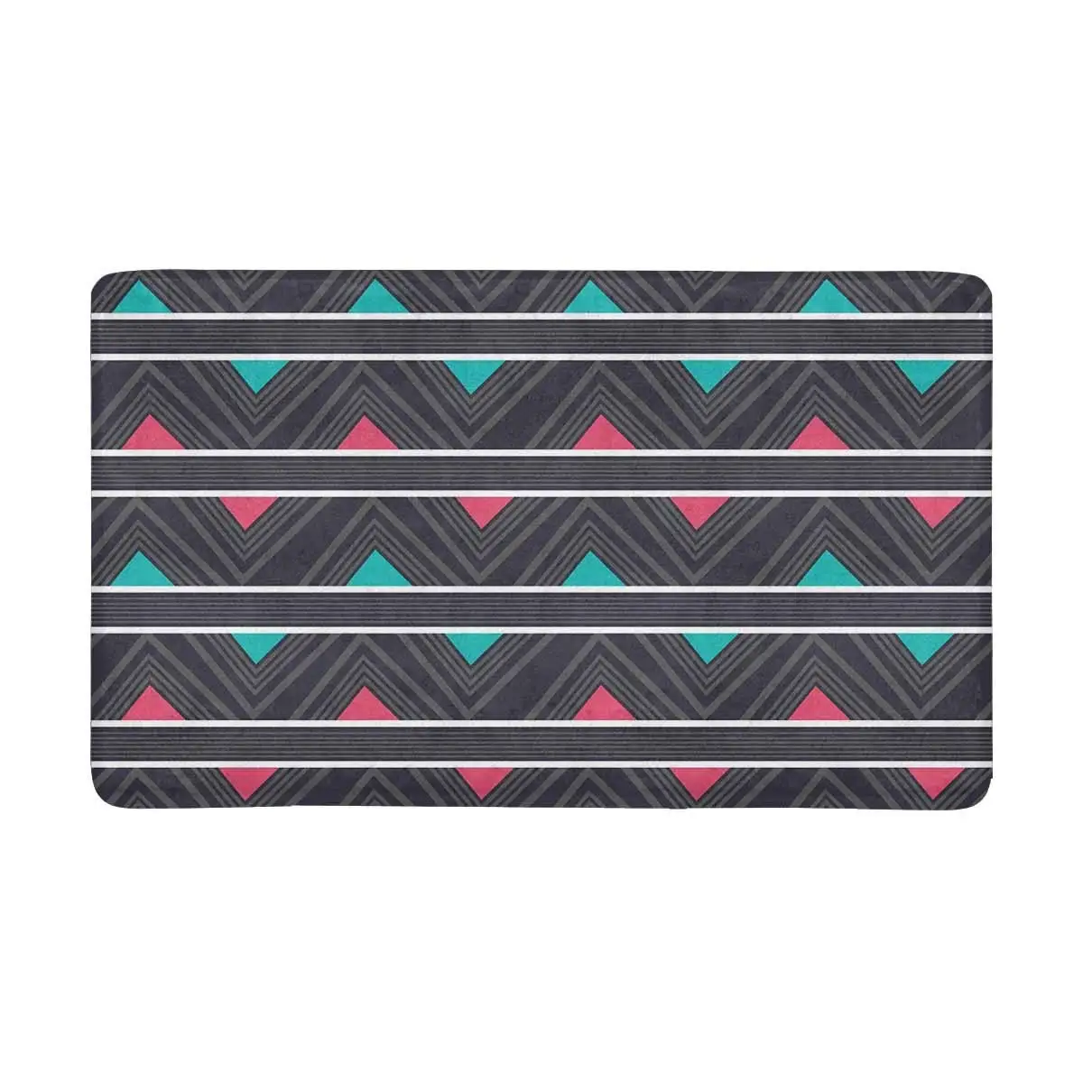 Hipster Chevron Pattern Anti-slip Door Mat Home Decor Personalized Indoor Entrance Doormat Rubber Backing Extra Large | Дом и сад