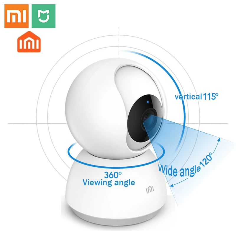 Xiao mi jia chuang xiaobai камера 1080 P умная ip видеокамера 360 Угол wifi беспроводной ночного