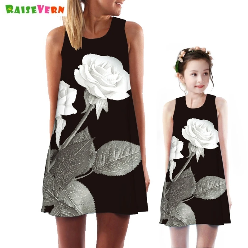 Новое летнее пляжное платье в стиле бохо без рукавов для мамы и дочки модные