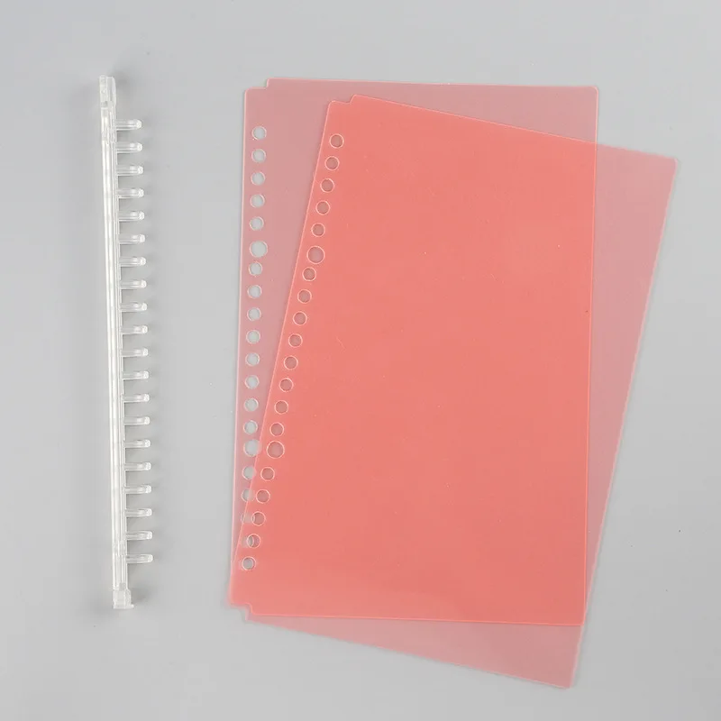 2pcs/pair Calendar Loose-leaf Binder 20/26 Holes Index Divider Separator PP Cover Stationery For Planner Organizer Notebook