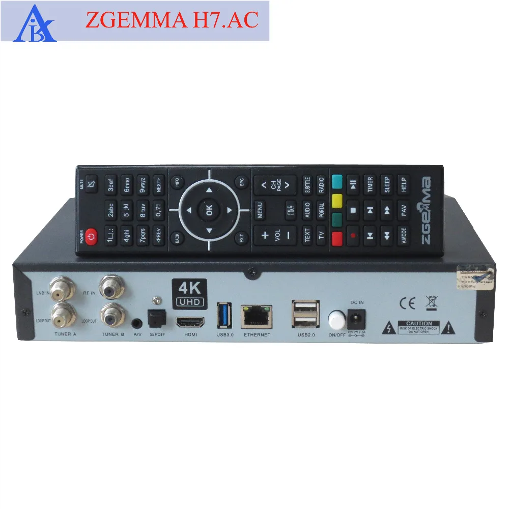 2 шт./партия 4K UHD ATSC+ двойной спутниковый ресивер zgemma h7.ac 2* DVB S2X+ ATSC