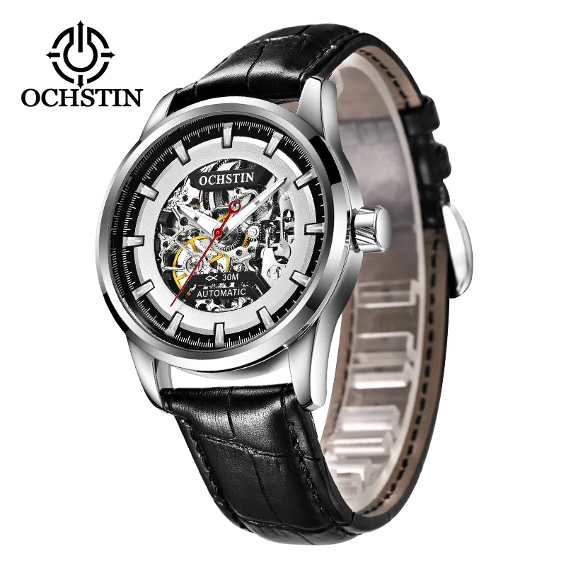 OCHSTIN спортивные Бизнес Мужские наручные часы золото Tourbillon автоматические