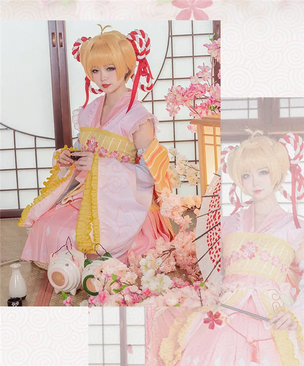 Cardcaptor Sakura кимоно Сакура Томойо Daidouji морской принцесса Лолита кимоно для костюмированной вечеринки; женские модельные игрушки для подарок на год