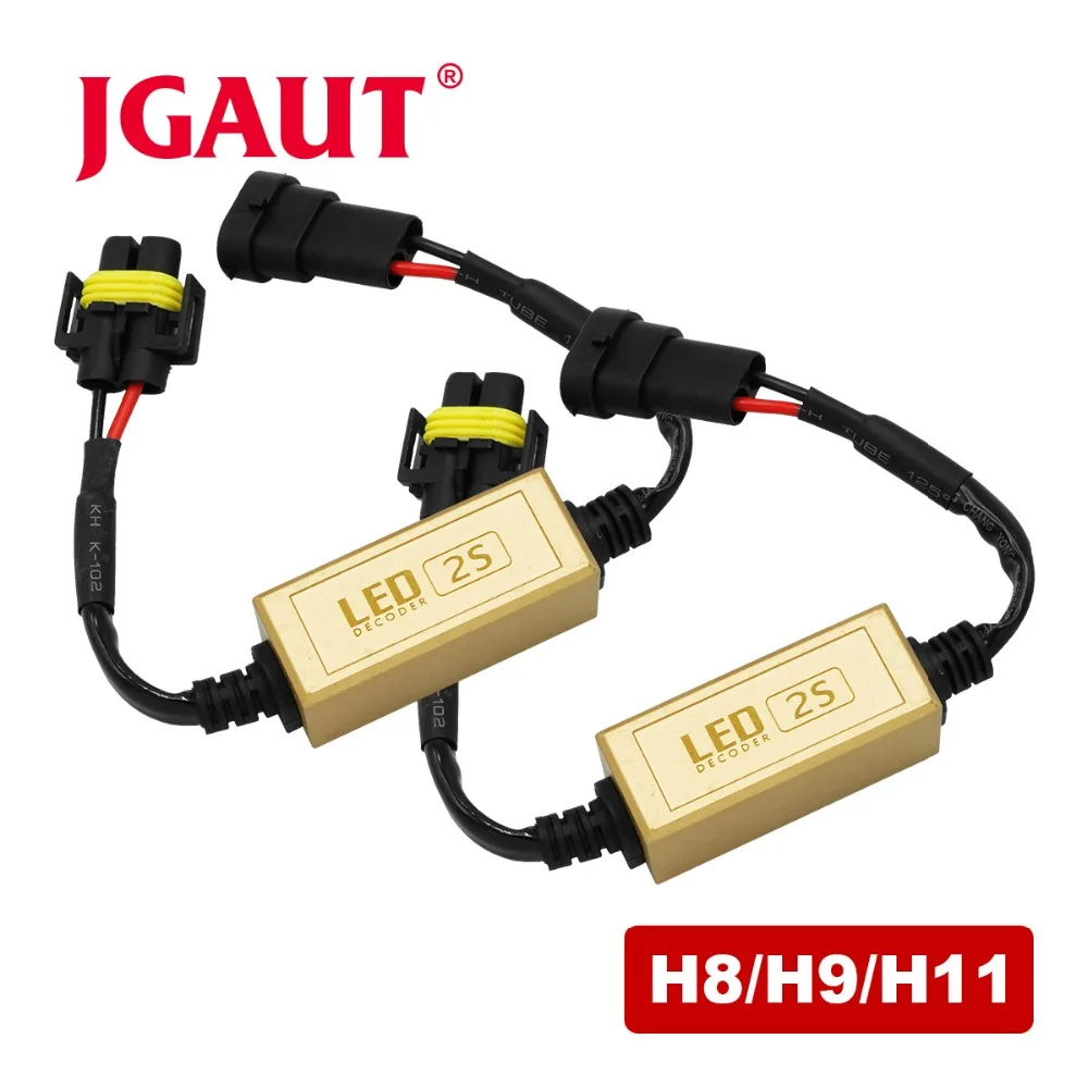 JGAUT H1 H4 H7 H8 H9 H11 HB3 9005 HB4 9006 светодиодные противотуманные фары DRL резистор нагрузки