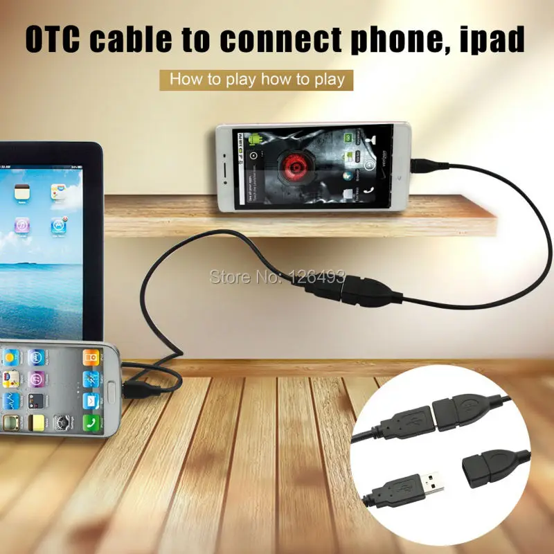 Микро USB otg кабель адаптер для Iphone Sumsong Lenovo sony или usb камер которые поддерживают