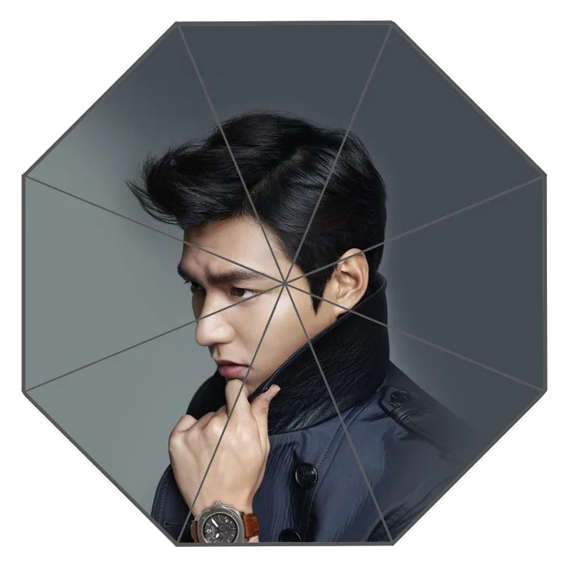 Хороший пользовательский Lee Min Ho солнечный и дождливый зонтик дизайн Портативный Модный стильный полезный зонтик подарок для вас