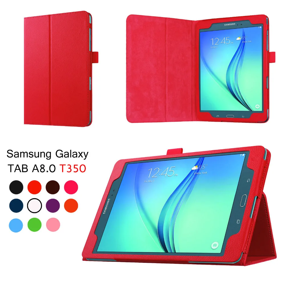 Кожаный чехол книжка Litchi с подставкой кожаный для Samsung Galaxy Tab A 8 0 T350 T351 T355 T355C