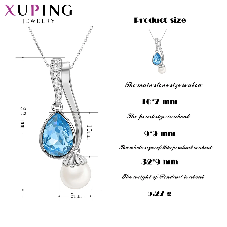 Xuping ювелирные изделия Romatic дамские специальные кристаллы подвеска ожерелье