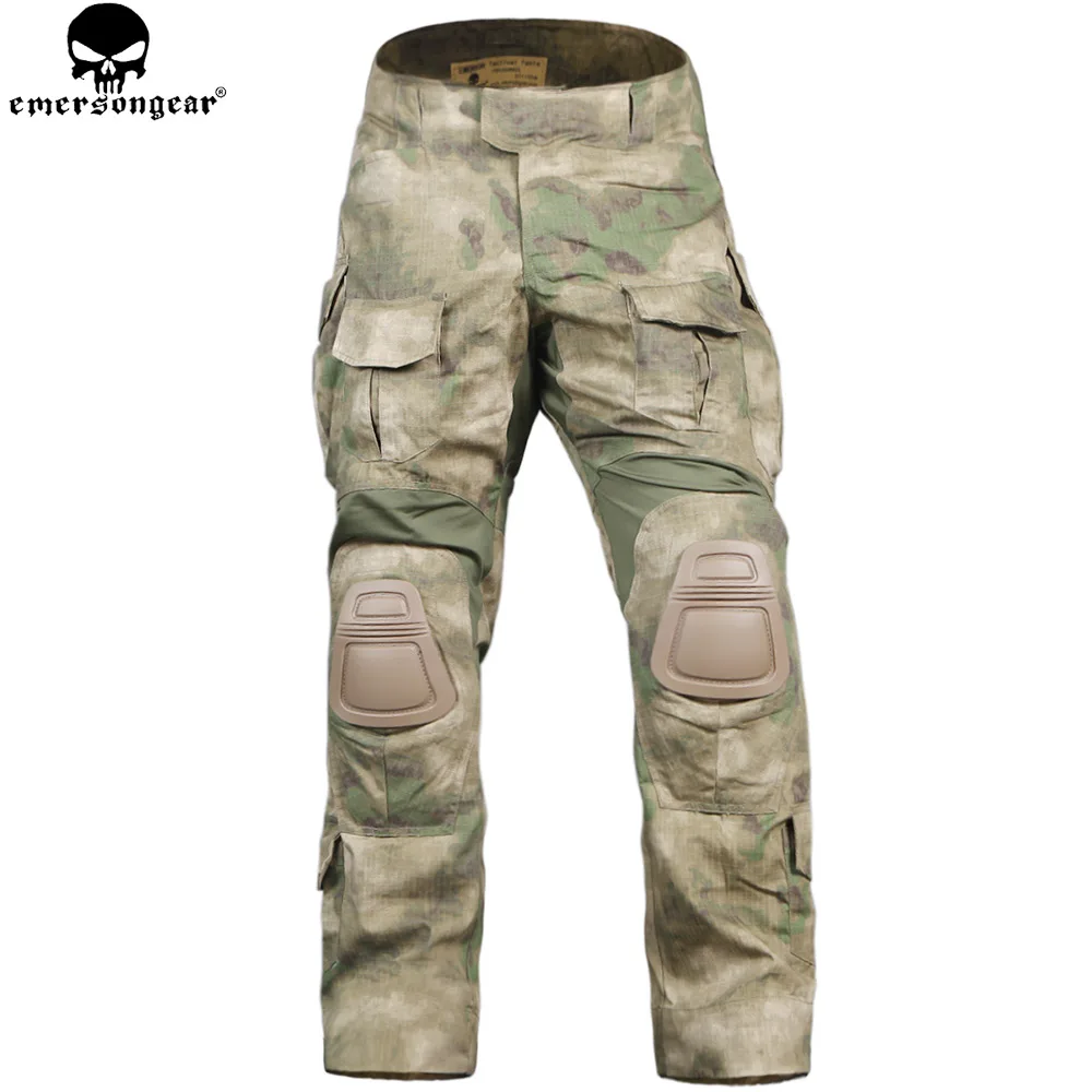 EMERSONGEAR охотничьи брюки с наколенниками страйкбол военная армия боевые брюки камуфляж костюм Мультикам ATFG