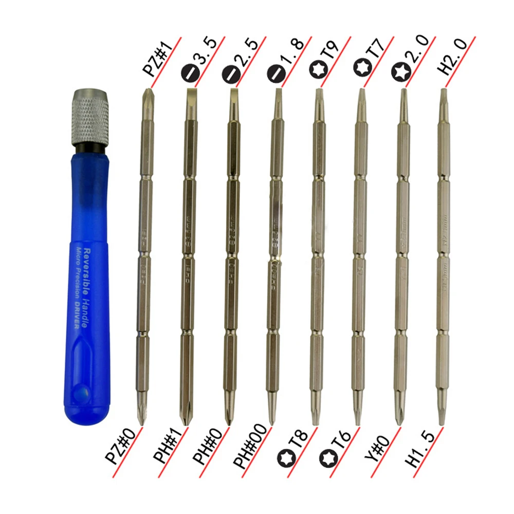 9 шт. 5 звезд 0 8 1 2 Torx T2 T4 T5 T6 PH00 PH000 щелевой набор драйверов для ремонта iPhone