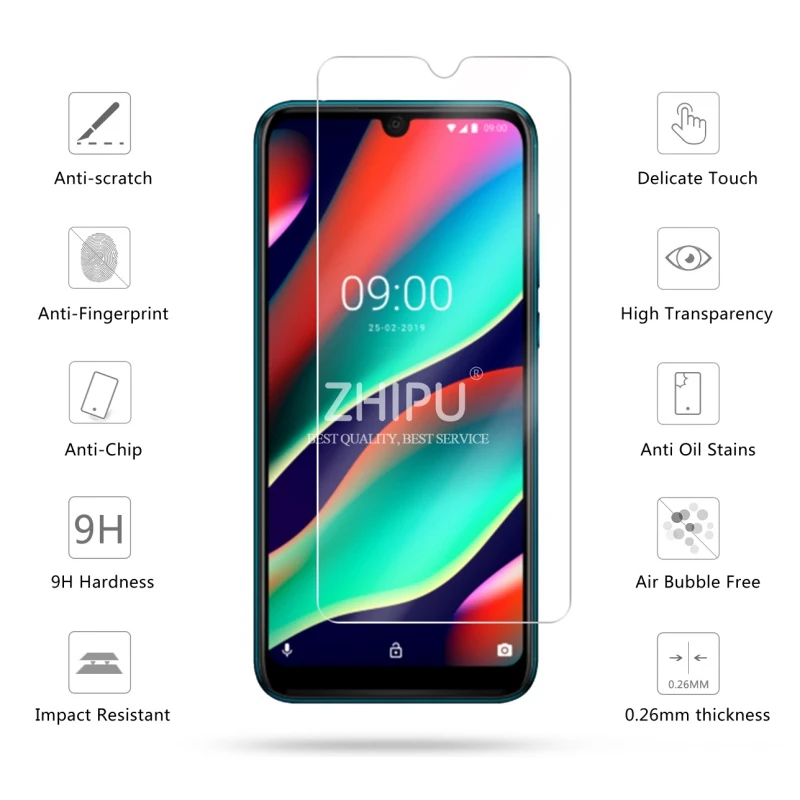 2 шт. закаленное стекло для Wiko View 3 Pro 6 Защитное экрана 2.5D 9H профессиональная