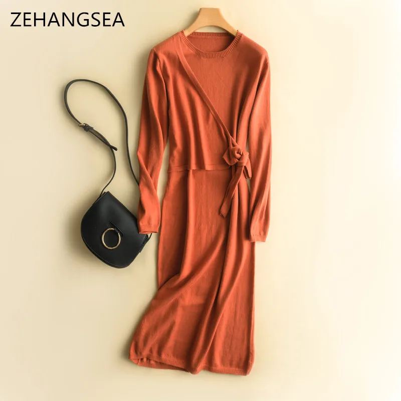 Zehangsea-зимнее новое шерстяное платье женская элегантная обувь в классическом