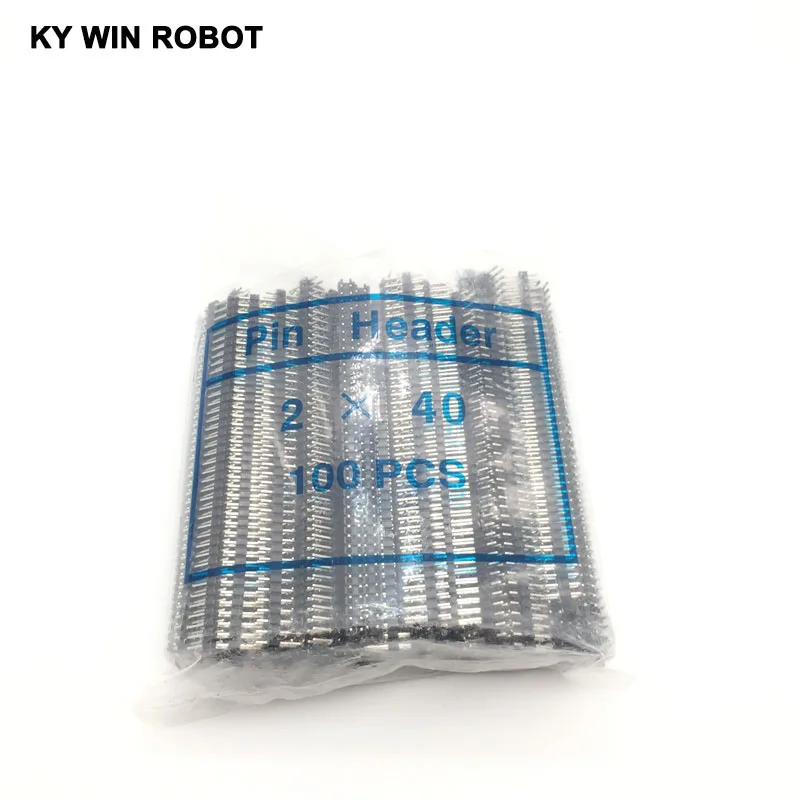 10 шт. Двухрядные штыревые контакты 2 54 мм 2x40|strip|4 pin male |