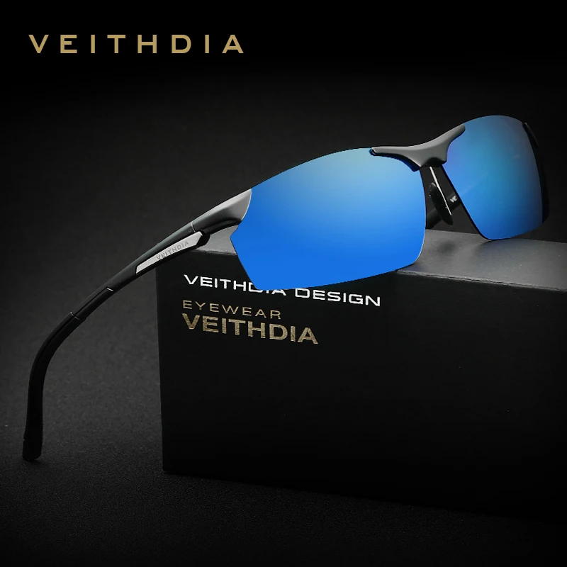 

VEITHDIA Aluminum Magnesium Sunglasses Polarized Sports Men Coating Mirror Driving Sun Glasses oculos Male Eyewear 6511