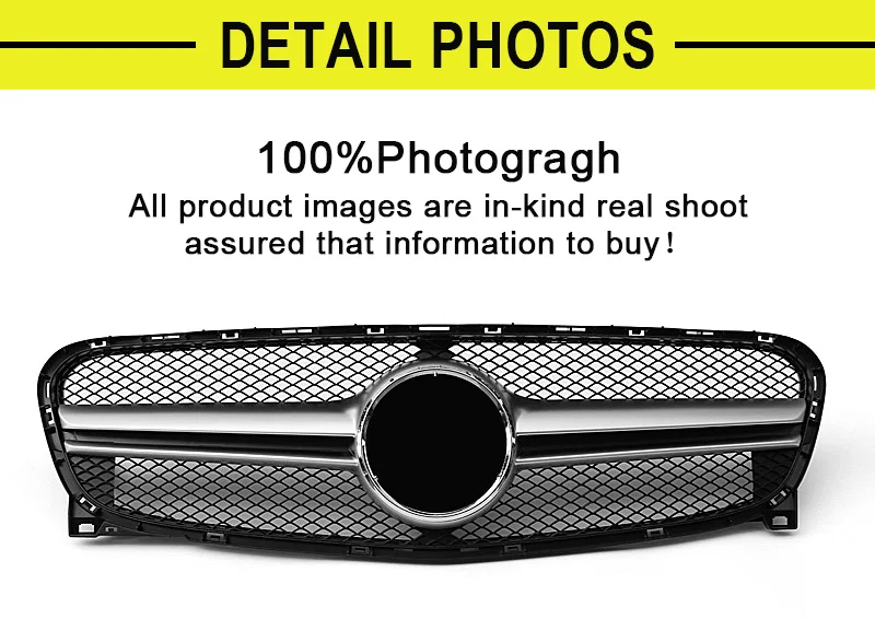 X156 GLA Sport grille grill ABS Silver GLA45 Look For MercedesMB Class Sports GLA180 200 250 grills Without Sign 2014-2016 | Автомобили и