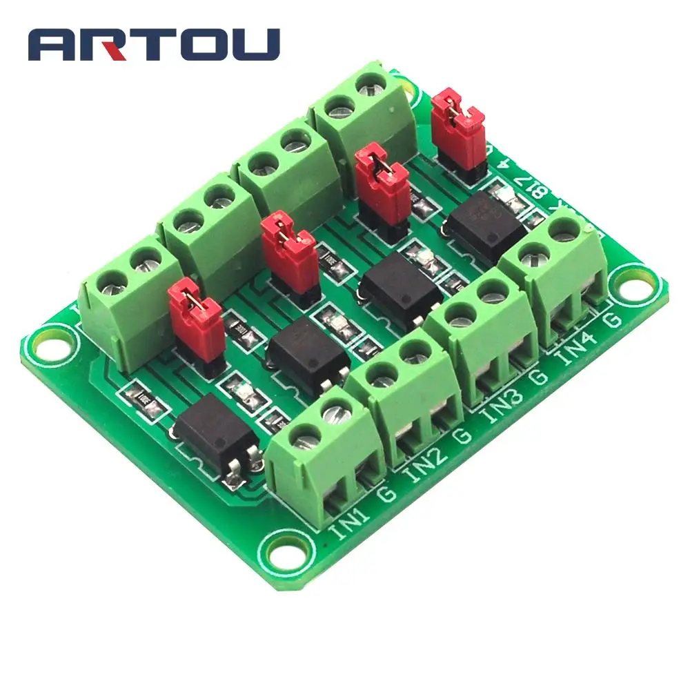 PC817 4 канальная оптопара изоляционная плата преобразователь напряжения модуль