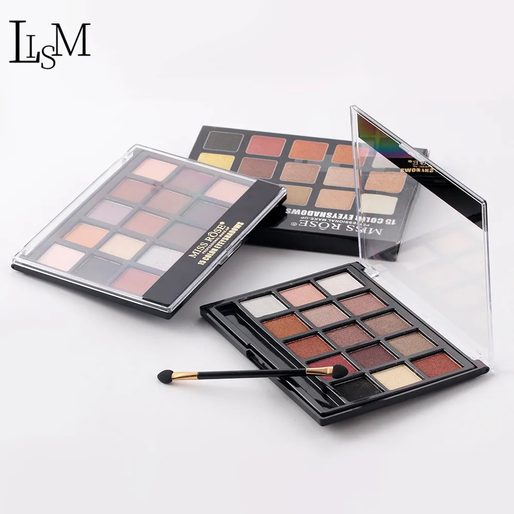 LISM Lady 15 цветов блестящие тени для век палитра матовые водонепроницаемые макияжа