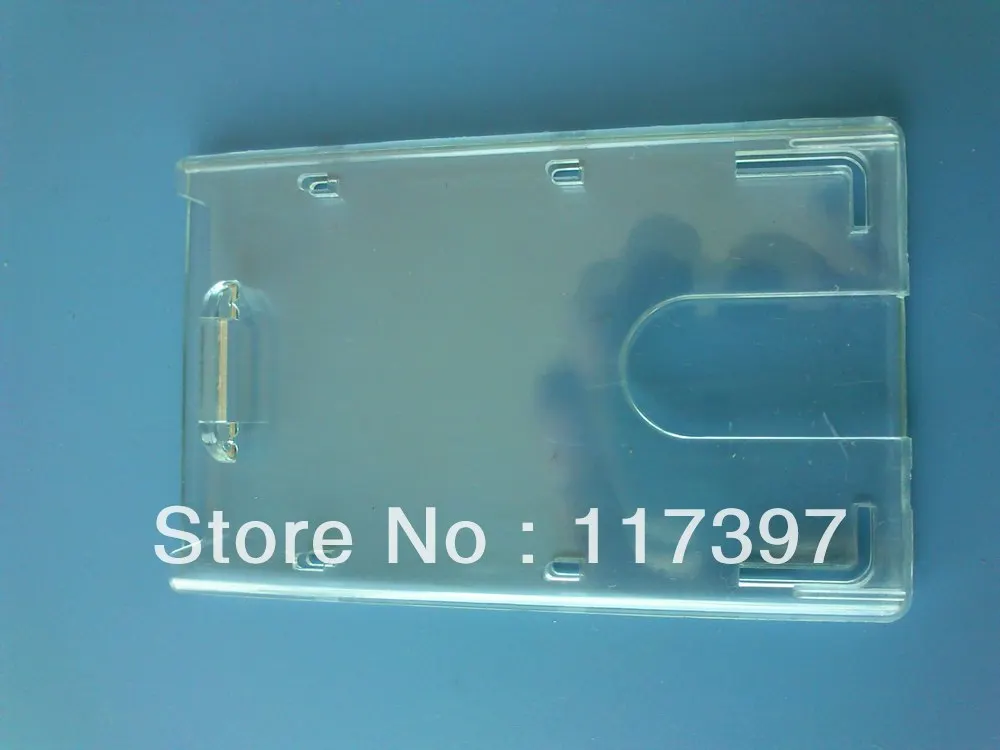 

Free Shipping wholesales Plastic ID BADG HOLDER Vertical Transparent HIGH QUALITY 30PCS/LOT