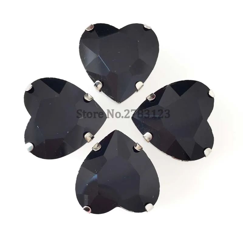 Бесплатная доставка в форме сердца черный цвет высокое стекло кристалл плоская